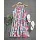 Romantic Print Sleeveless Mini Dress