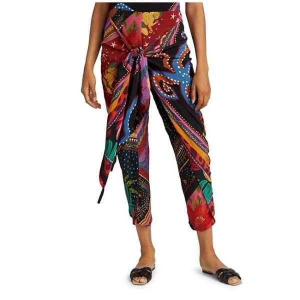 Diagonal Scarf Crossed Pants