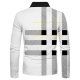 Men's Golf Shirt Graphic Print Long Sleeve Casual Tops Casual White