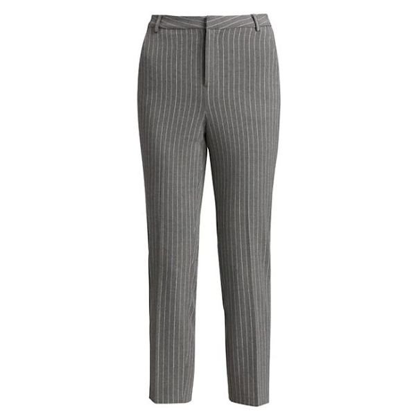 Gray Pinstripe Cropped Pants