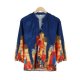 Showy Print Front Button Placket Shirt