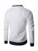 Men's Spring Stand Collar Jacket Regular Patchwork Daily Active Black &Amp; White Long Sleeve Light Gray White Black Summer/Fall/Winter