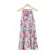 Romantic Print Sleeveless Mini Dress