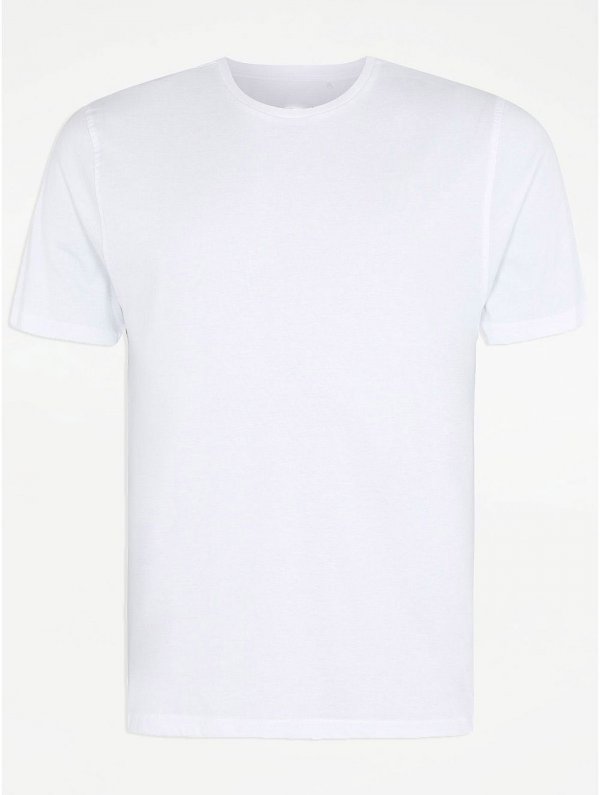 White Crew Neck Jersey T-Shirt