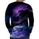 Men's T shirt Color Block Geometric 3D Plus Size Print Long Sleeve Daily Tops Streetwear Exaggerated Round Neck Purple / Fall /